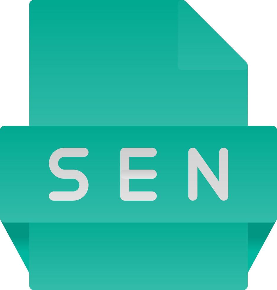 Sen File Format Icon vector