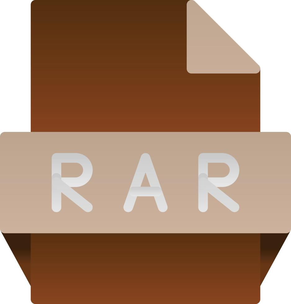 Rar File Format Icon vector