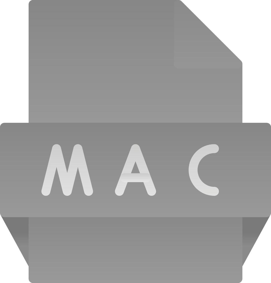 icono de formato de archivo mac vector