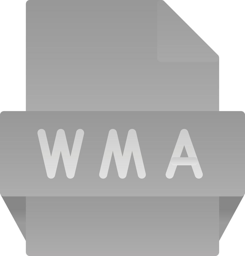 icono de formato de archivo wma vector