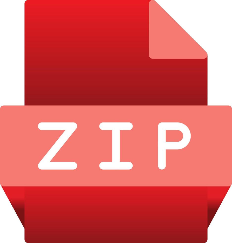 Zip File Format Icon vector