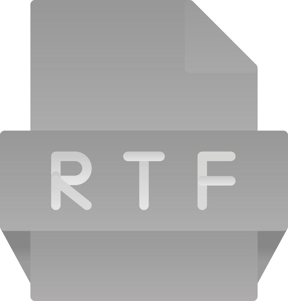 icono de formato de archivo rtf vector