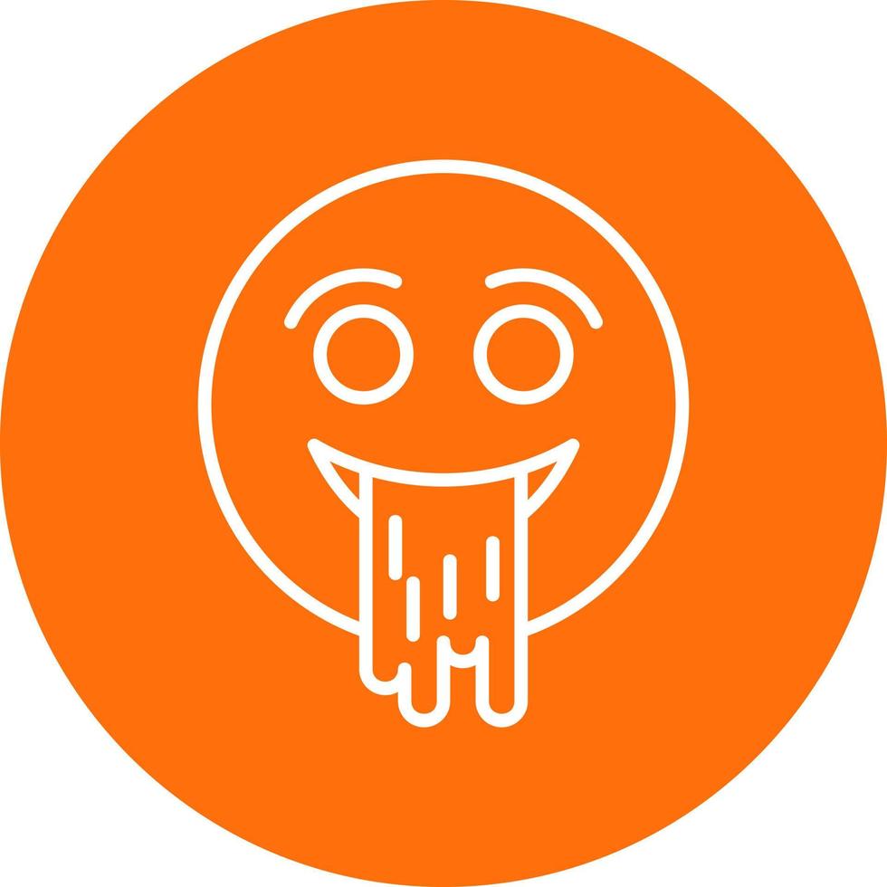 Face Vomiting Vector Icon Design