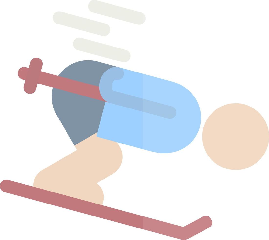 Skiing Vector Icon Design