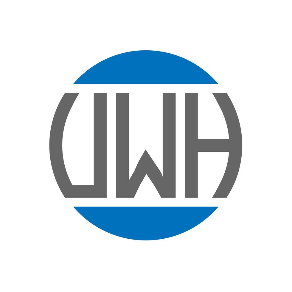 diseño de logotipo de letra vwh sobre fondo blanco. Concepto de logotipo de círculo de iniciales creativas de vwh. diseño de letra vwh. vector