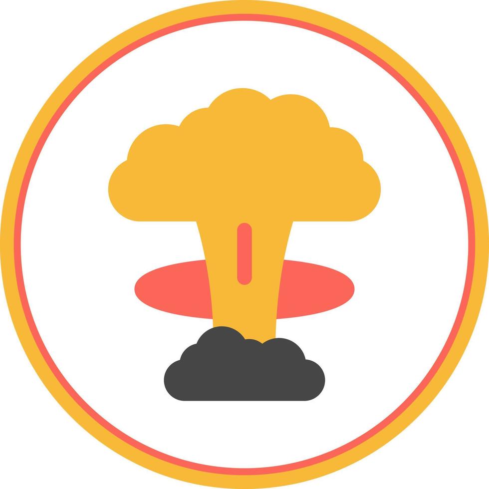 Nuclear Explosion Glyph Icon vector