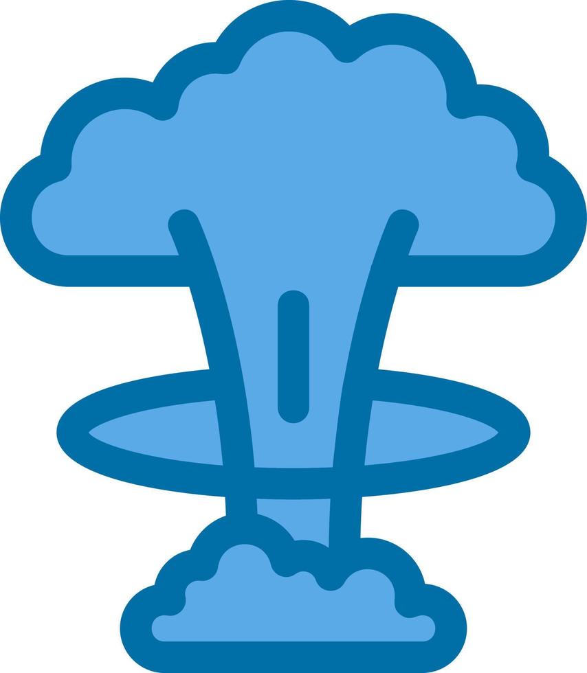 Nuclear Explosion Glyph Icon vector