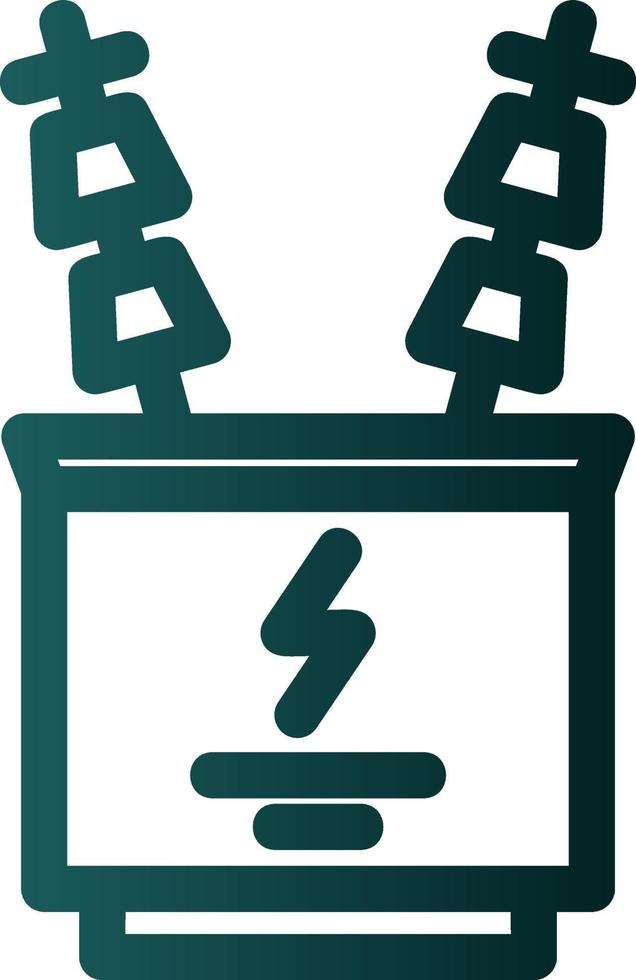 Power Transformer Glyph Icon vector