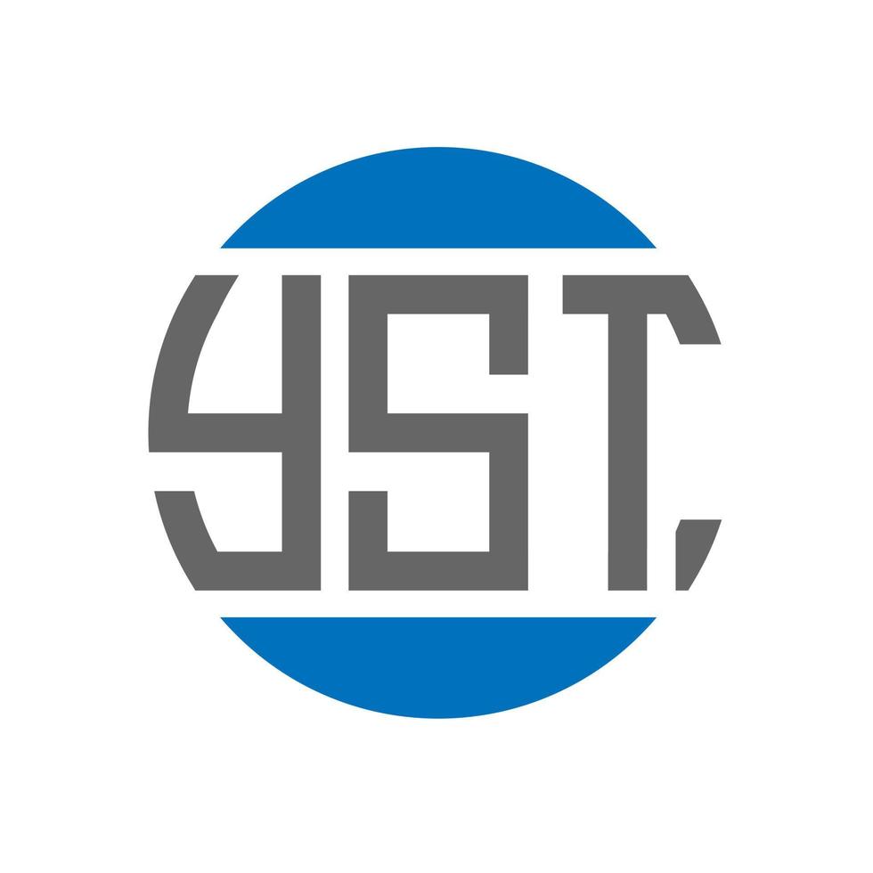 diseño de logotipo de letra yst sobre fondo blanco. yst creativo concepto de logotipo de círculo de iniciales. diseño de letra yst. vector