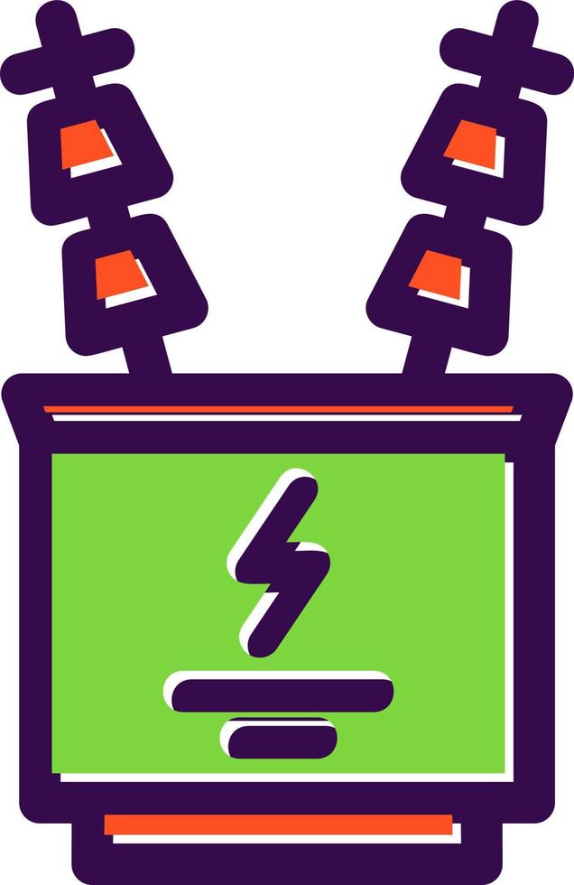 Power Transformer Glyph Icon vector