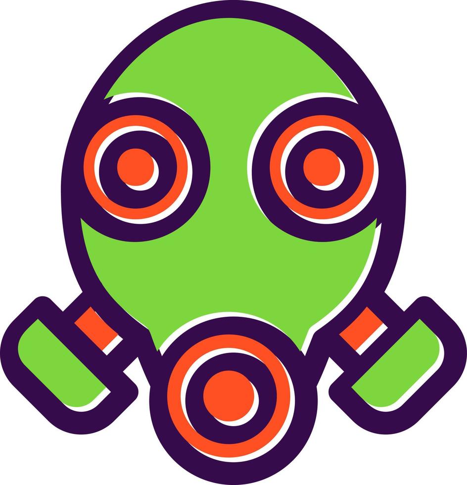 Gas Mask Glyph Icon vector