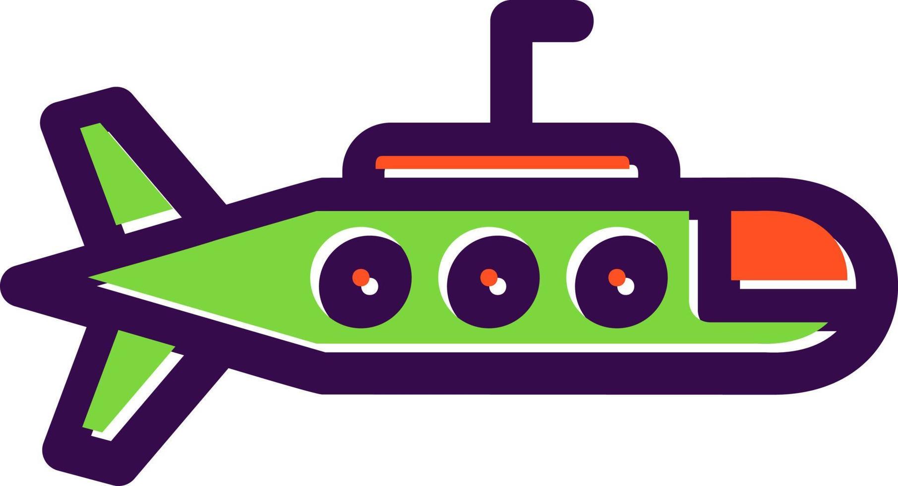 Submarine Glyph Icon vector