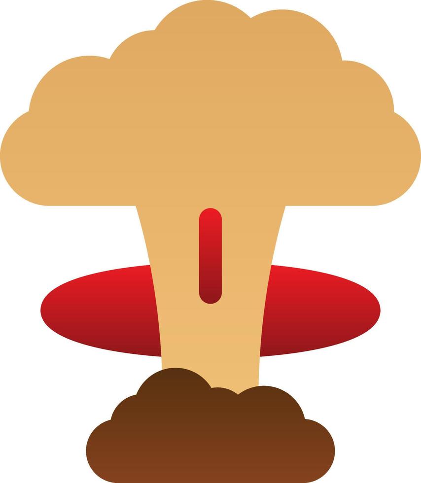 Nuclear Explosion Glyph Icon vector