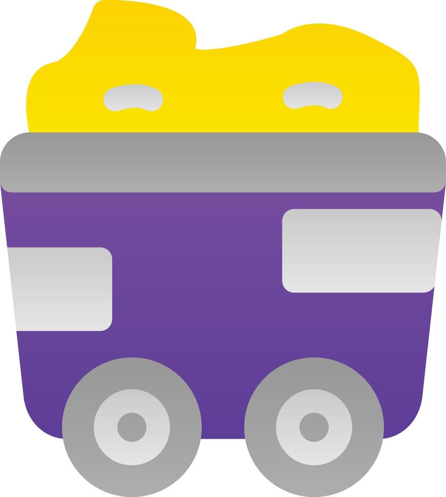 Mining Cart Glyph Icon vector