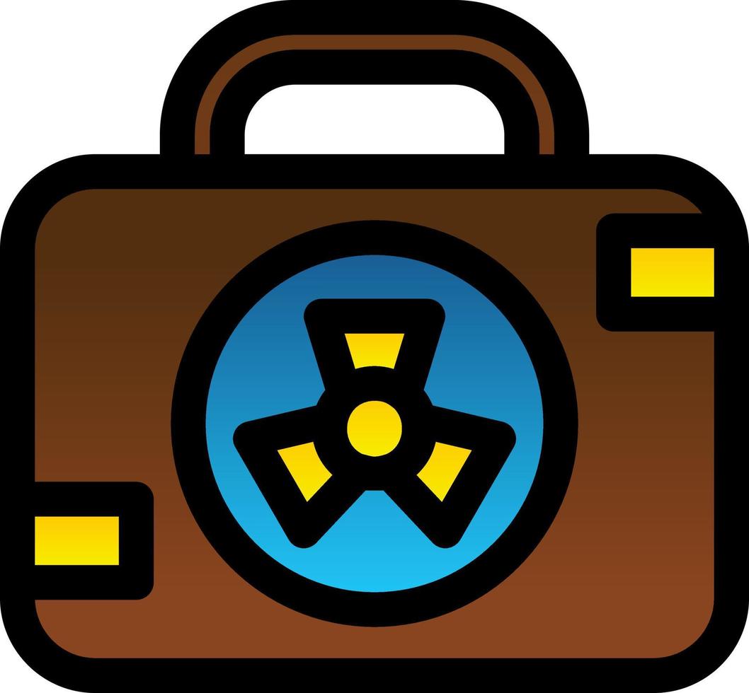 Nuclear Case Glyph Icon vector