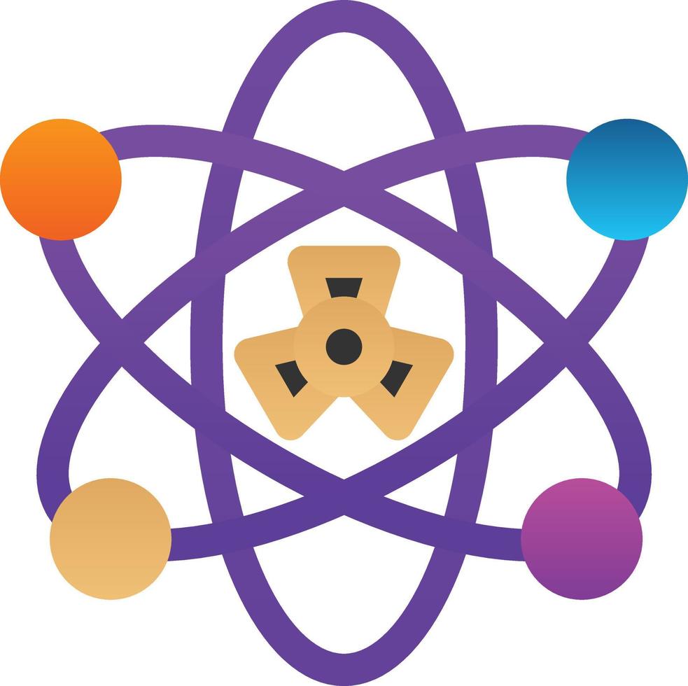 Nuclear Fission Glyph Icon vector