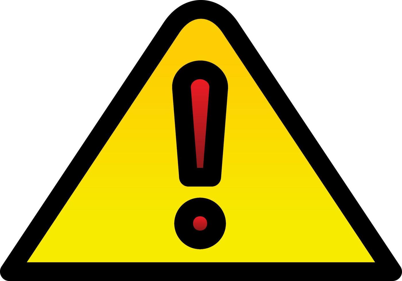 Warning Sign Glyph Icon vector