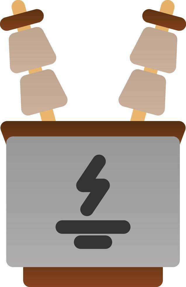 Power Transformer Glyph Icon vector