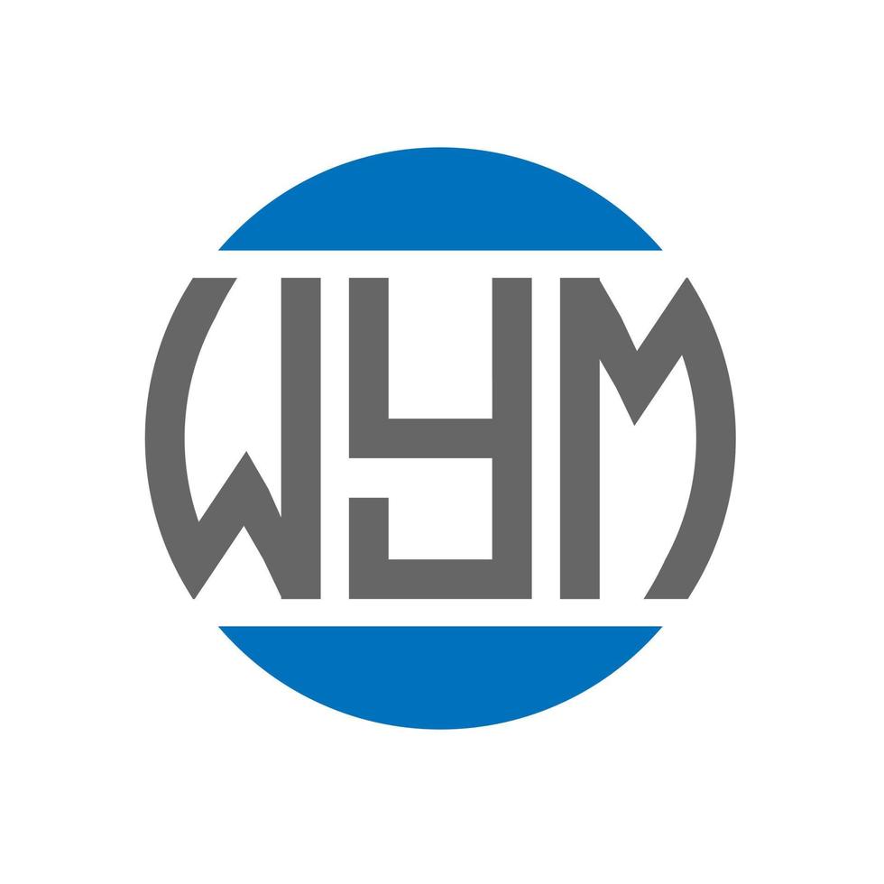 diseño de logotipo de letra wym sobre fondo blanco. concepto de logotipo de círculo de iniciales creativas de wym. diseño de letras wym. vector