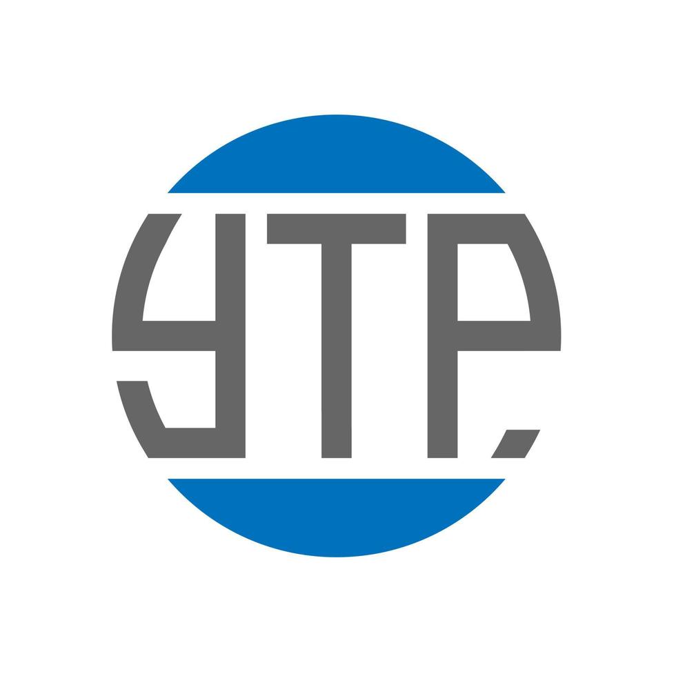 YTP letter logo design on white background. YTP creative initials circle logo concept. YTP letter design. vector