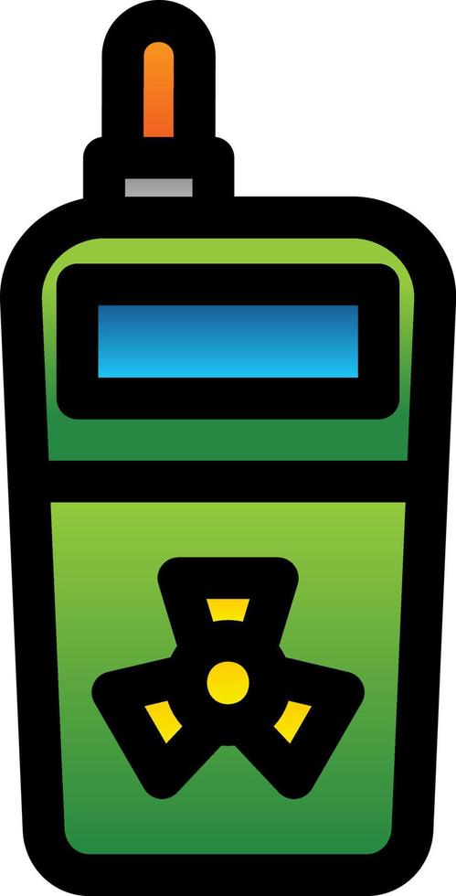 Radiation Detector Glyph Icon vector