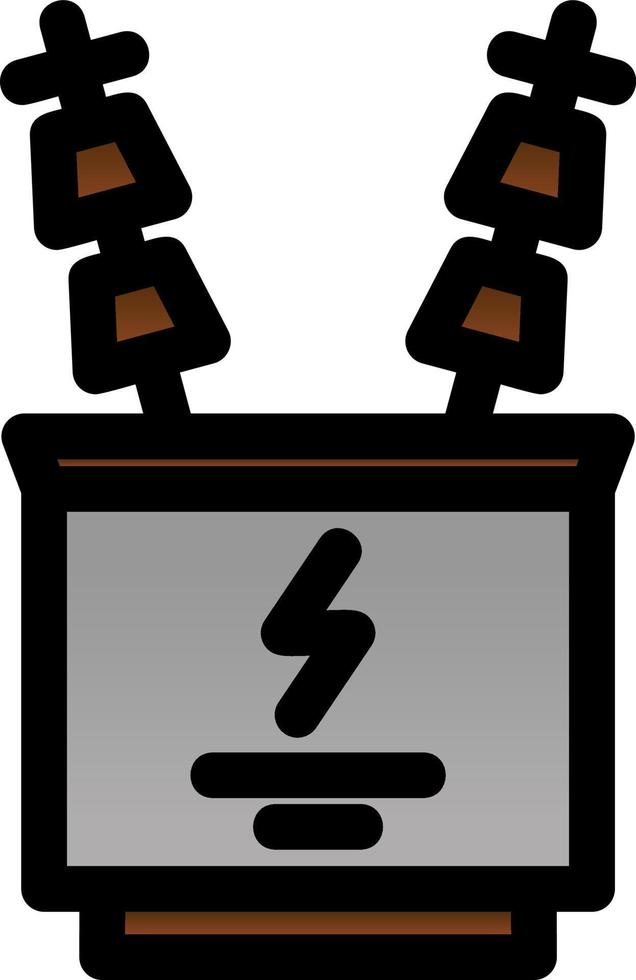 Power Transformer Glyph Icon vector