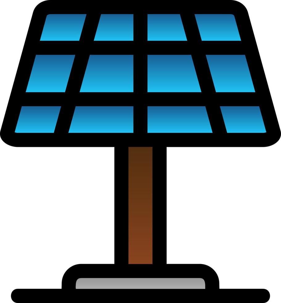 icono de glifo de panel solar vector