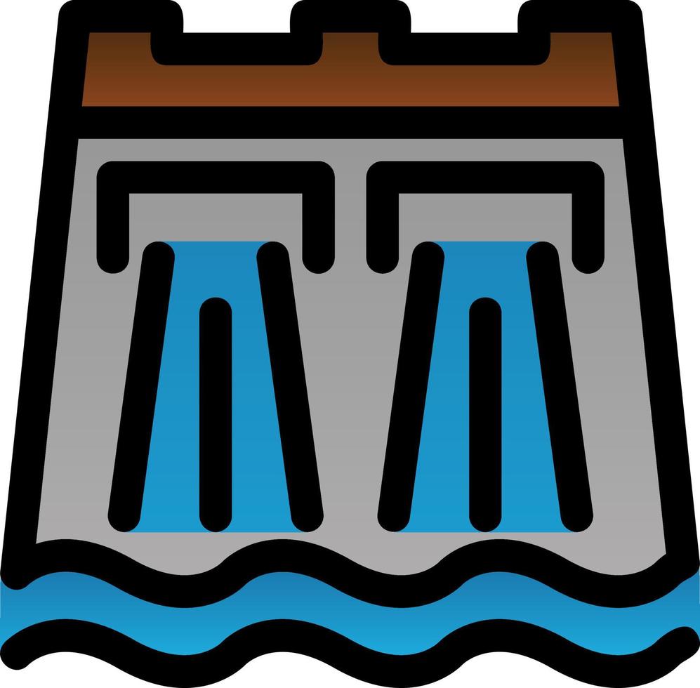 Dam Glyph Icon vector