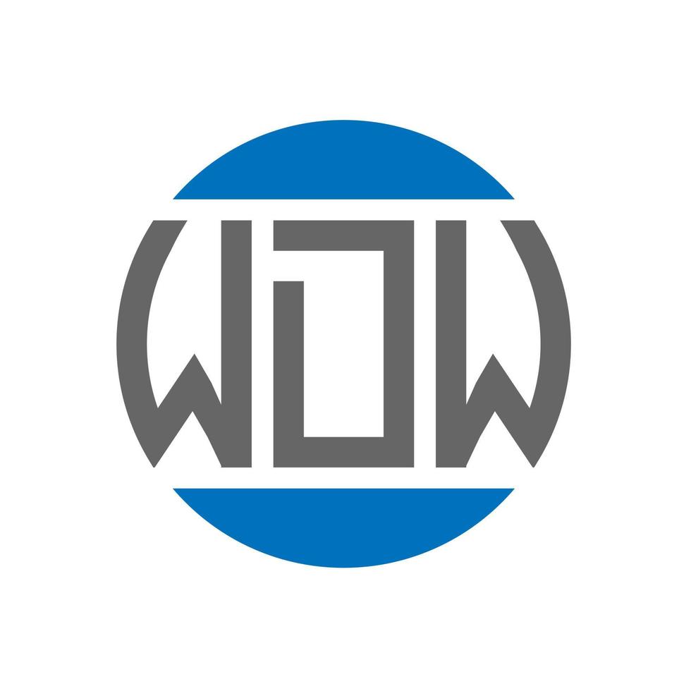 diseño de logotipo de letra wdw sobre fondo blanco. concepto de logotipo de círculo de iniciales creativas de wdw. diseño de letra wdw. vector