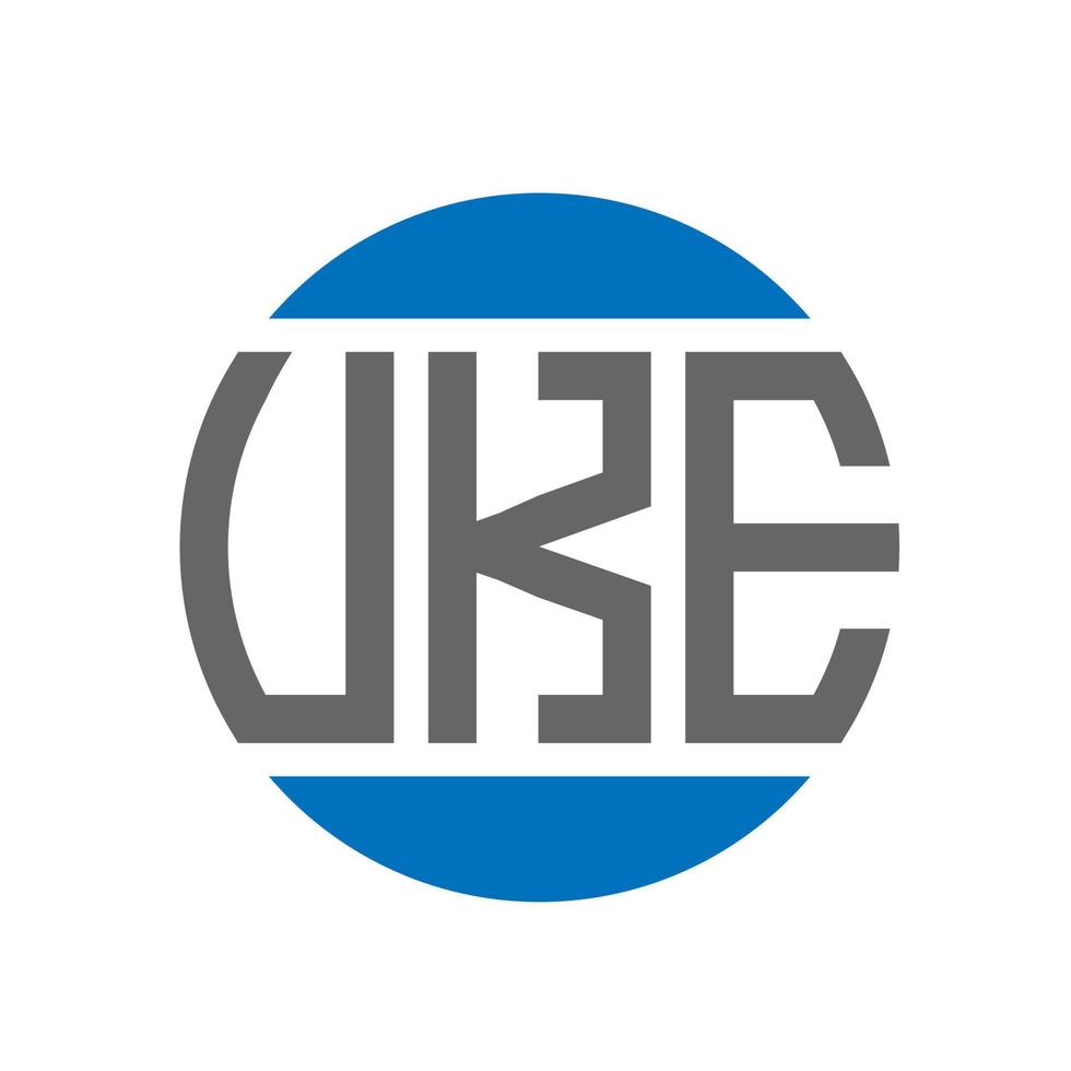diseño de logotipo de letra vke sobre fondo blanco. concepto de logotipo de círculo de iniciales creativas vke. diseño de letras vke. vector
