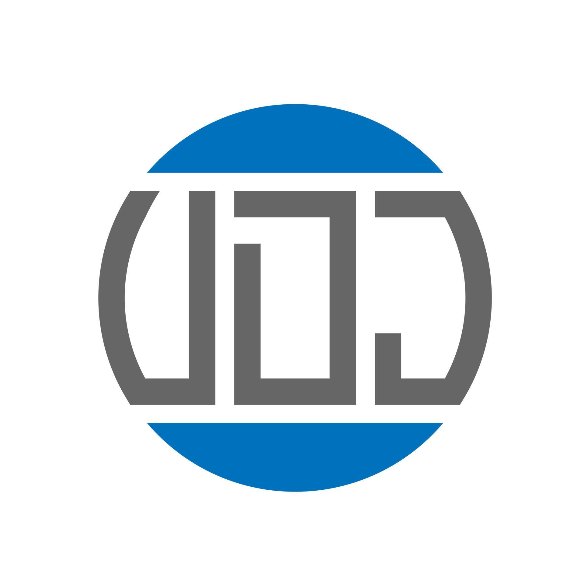 VDJ letter logo design on white background. VDJ creative initials