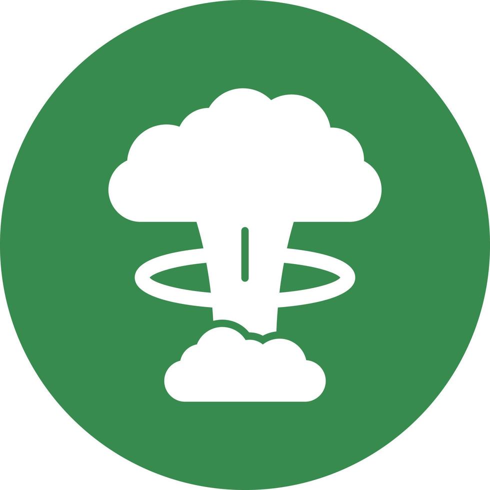 icono de glifo de explosión nuclear vector