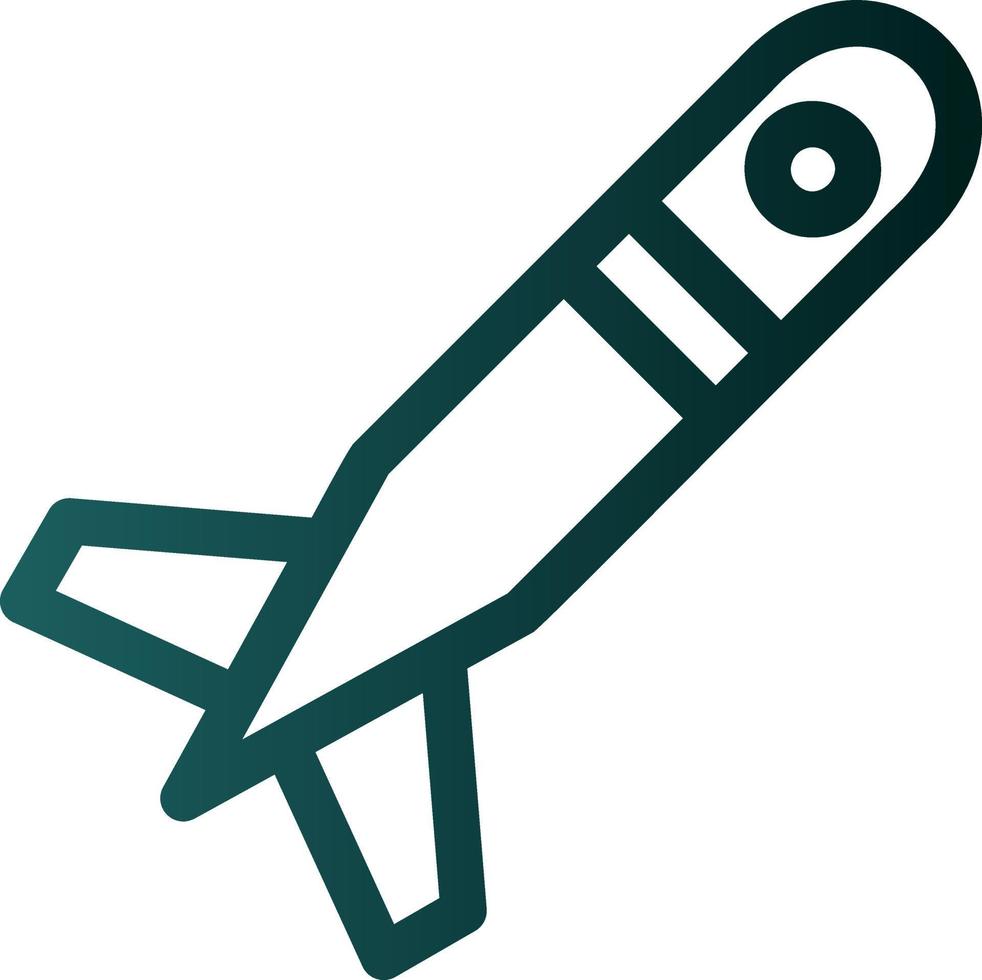 Missile Glyph Icon vector