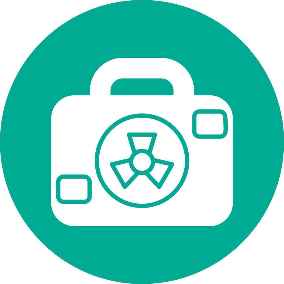 Nuclear Case Glyph Icon vector