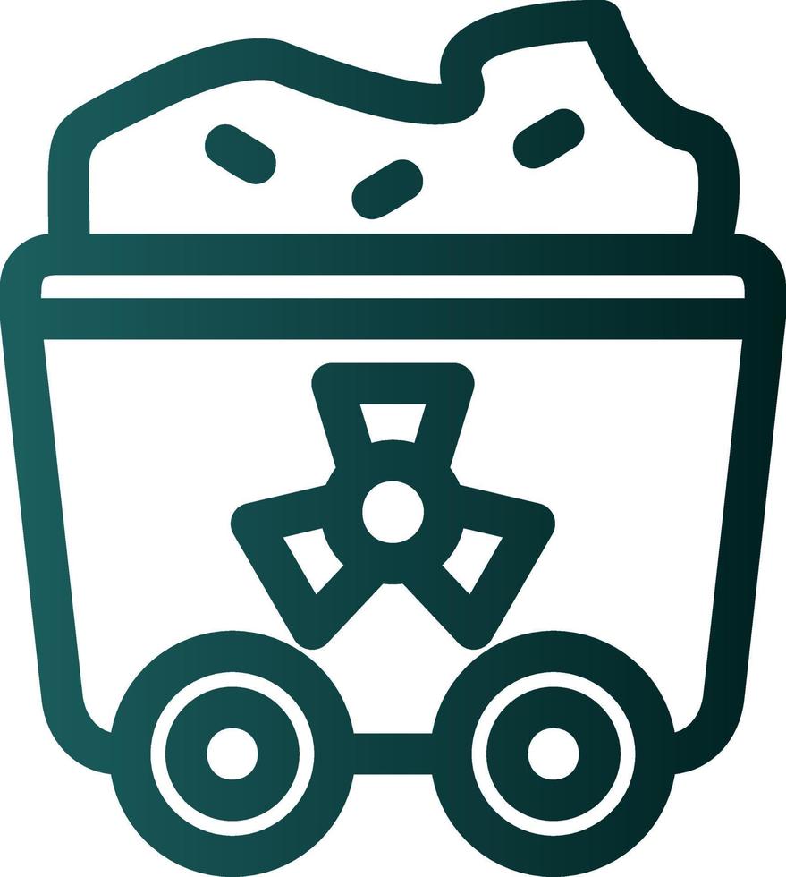 Uranium Glyph Icon vector