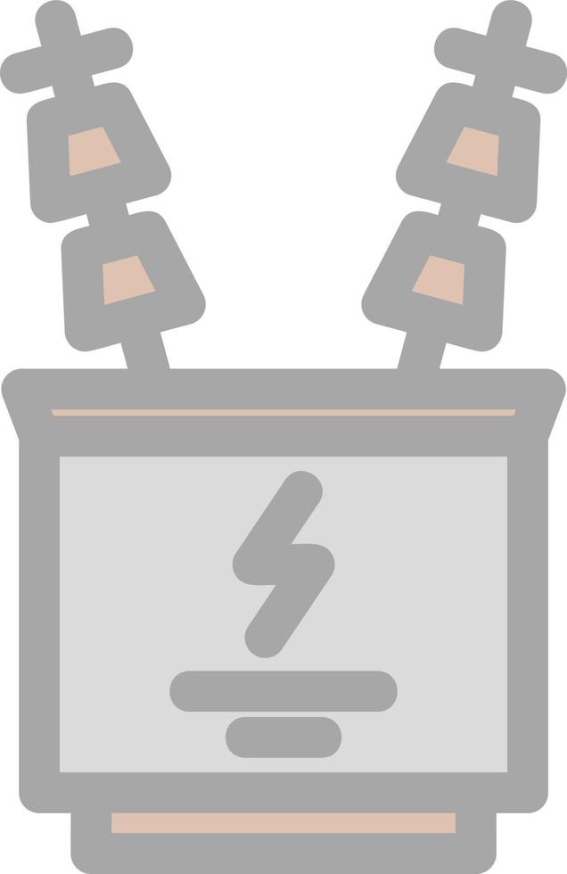 Power Transformer Glyph Icon vector