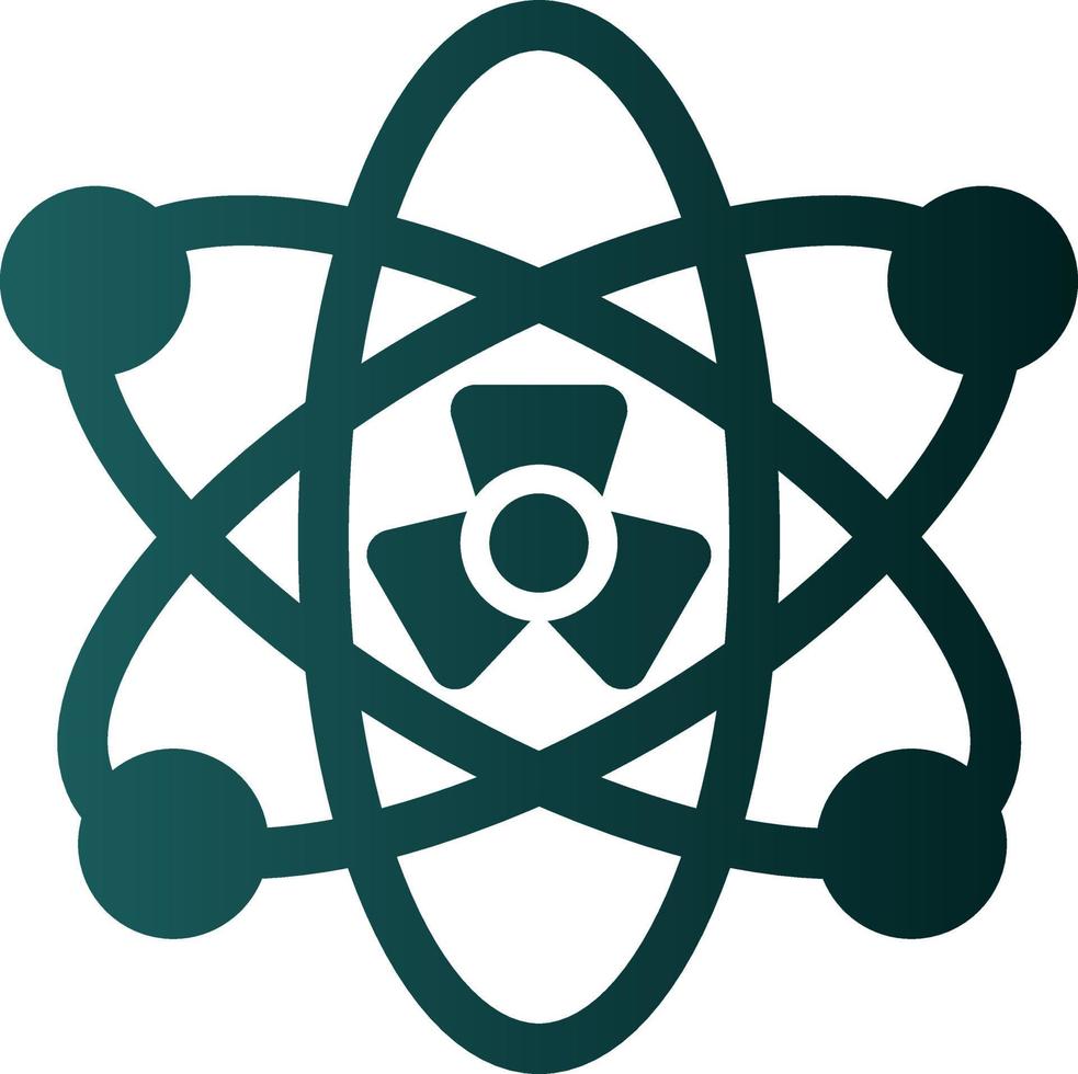 Nuclear Fission Glyph Icon vector