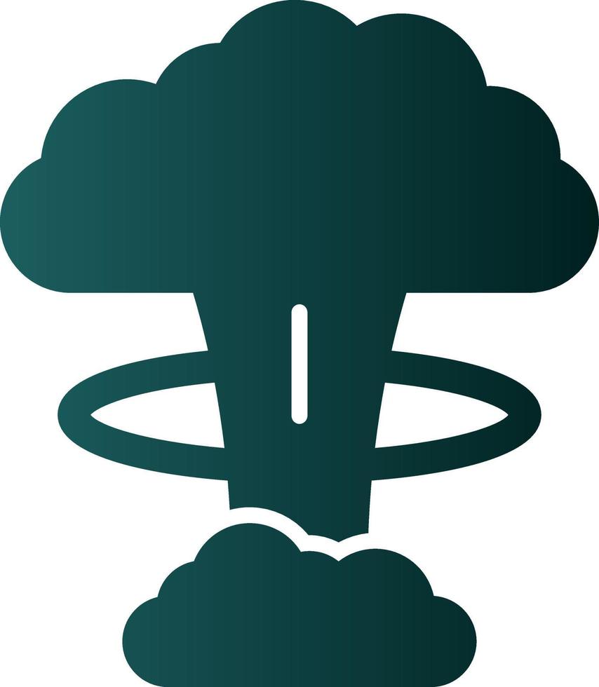 Nuclear Explosion Glyph Icon vector