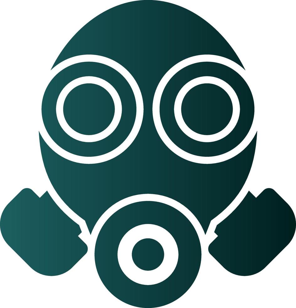 Gas Mask Glyph Icon vector