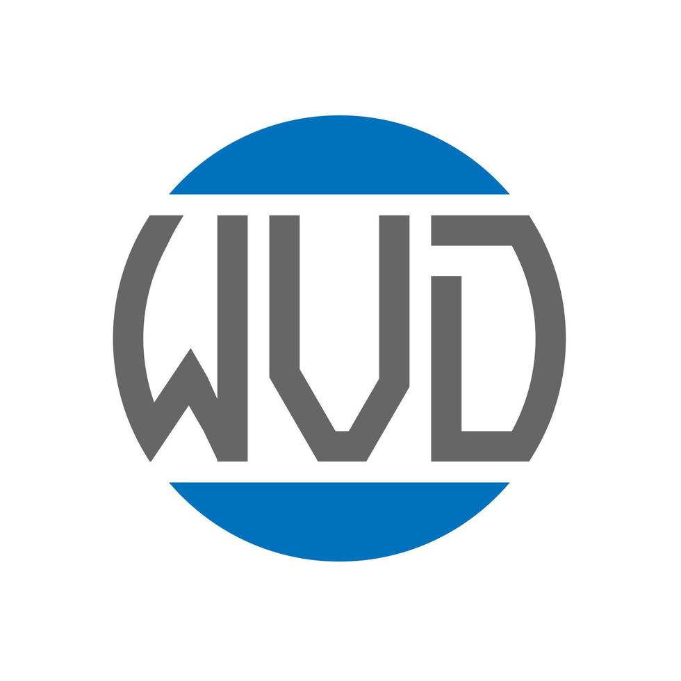 diseño de logotipo de letra wvd sobre fondo blanco. concepto de logotipo de círculo de iniciales creativas de wvd. diseño de letras wvd. vector