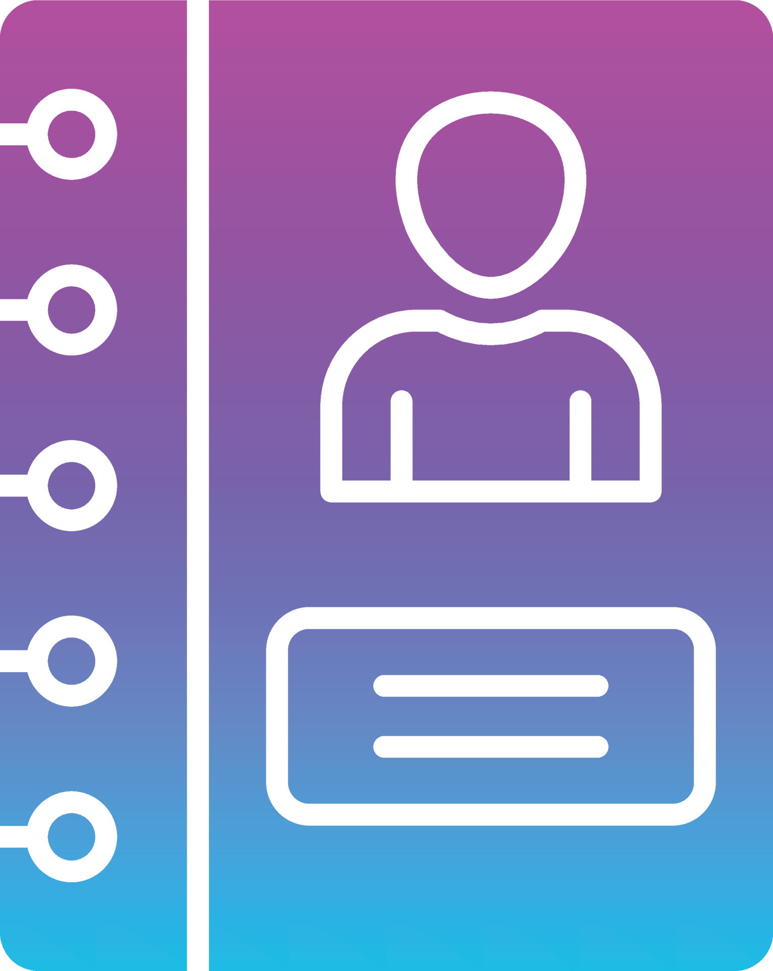 Address Book Glyph Gradient Icon 15833007 Vector Art at Vecteezy