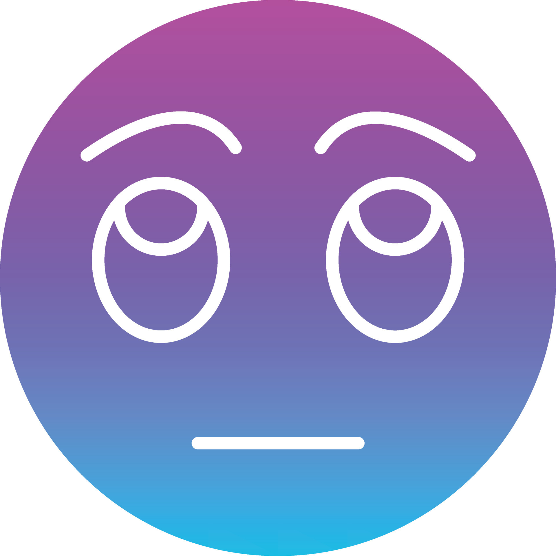 Rolling Eyes Glyph Gradient Icon 15833028 Vector Art at Vecteezy