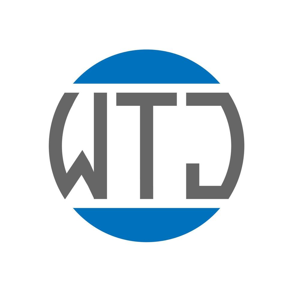 WTJ letter logo design on white background. WTJ creative initials ...