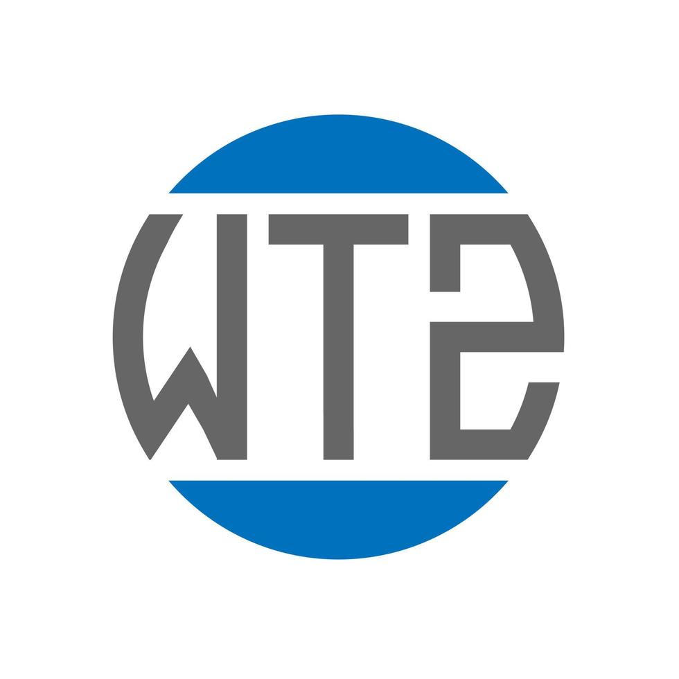 WTZ letter logo design on white background. WTZ creative initials circle logo concept. WTZ letter design. vector