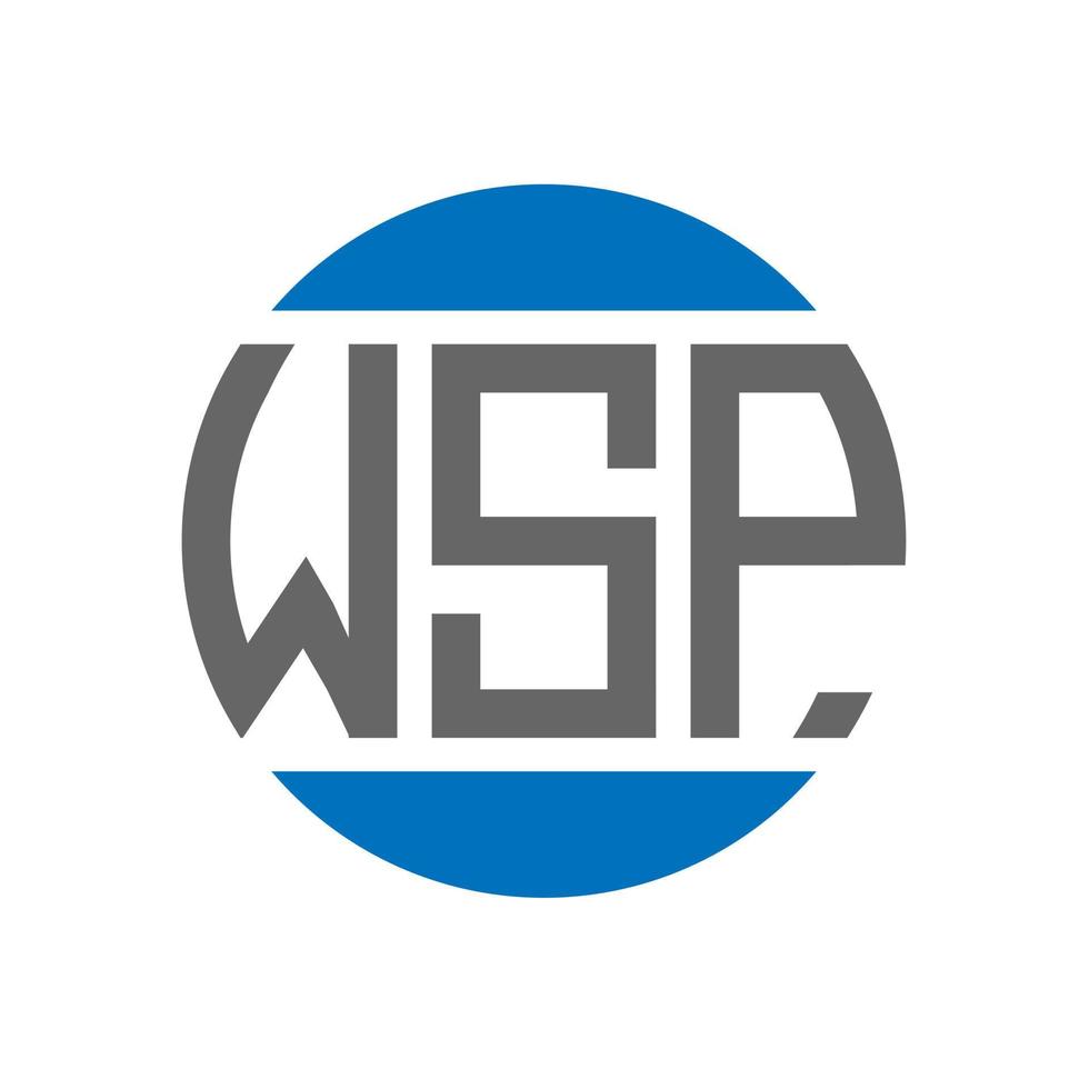 WSP letter logo design on white background. WSP creative initials circle logo concept. WSP letter design. vector