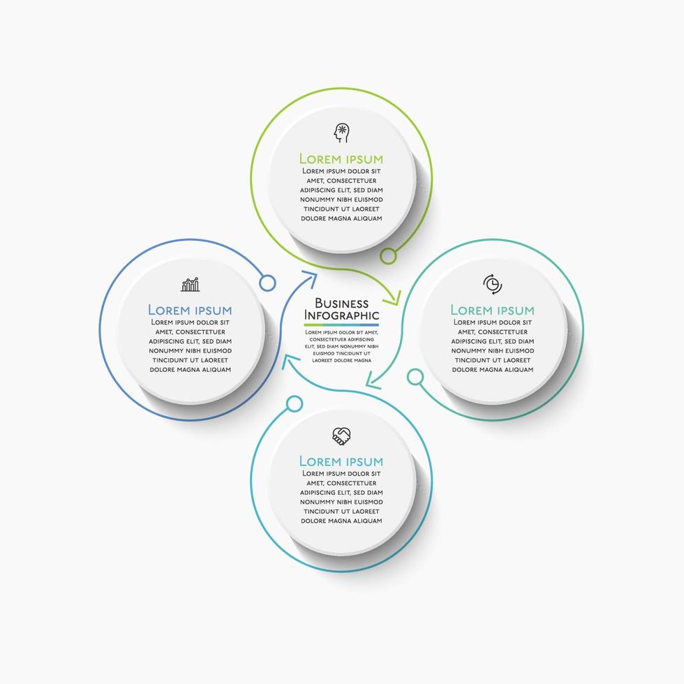 Presentation Business circle infographic template vector