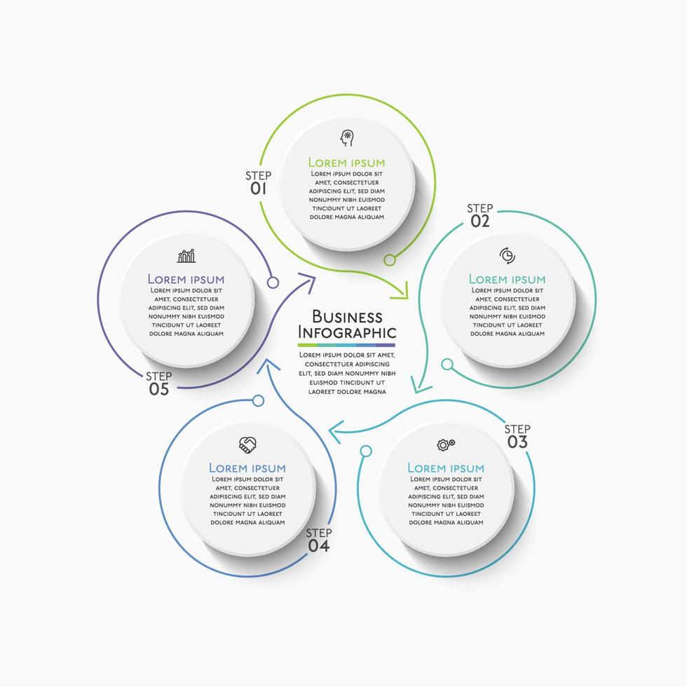 Presentation Business circle infographic template vector