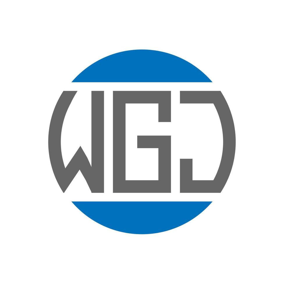 WGJ letter logo design on white background. WGJ creative initials circle logo concept. WGJ letter design. vector