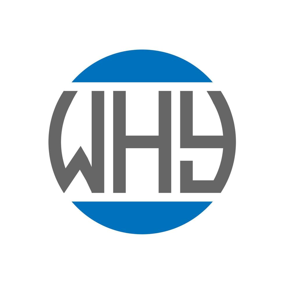 WHY letter logo design on white background. WHY creative initials circle logo concept. WHY letter design. vector