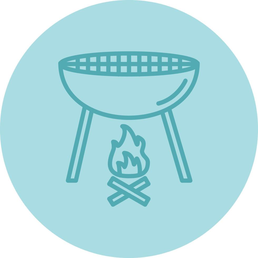 icono de vector de parrilla de barbacoa